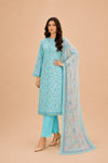 Sky Blue Dainty Floral 3-Piece Suit