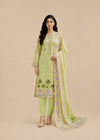 Pistachio Green Tropical Palm 3-Piece Lawn Suit