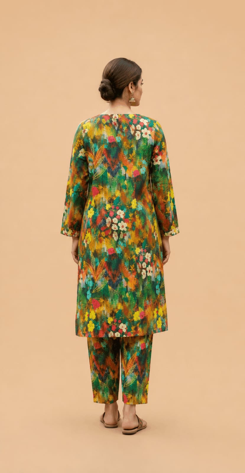 Printed 2-Piece Lawn Suit - Meadow Splash