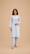 Pastel Lavender Mint Geometric Printed 2-Piece Suit