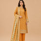 Mustard Yellow Floral Printed 3-Piece Suit