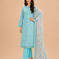 Sky Blue Dainty Floral 3-Piece Suit