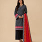 Midnight Black Chunri Printed 3-Piece Suit