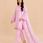 Baby Pink Chikankari Style 3-Piece Lawn Suit