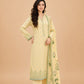 Soft Butter Yellow Botanical 3-Piece Suit