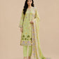 Pistachio Green Tropical Palm 3-Piece Lawn Suit
